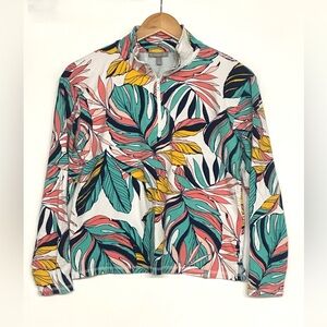 COZY‎ CRUSH HALF ZIP PULLOVER - TROPICAL FRONDS